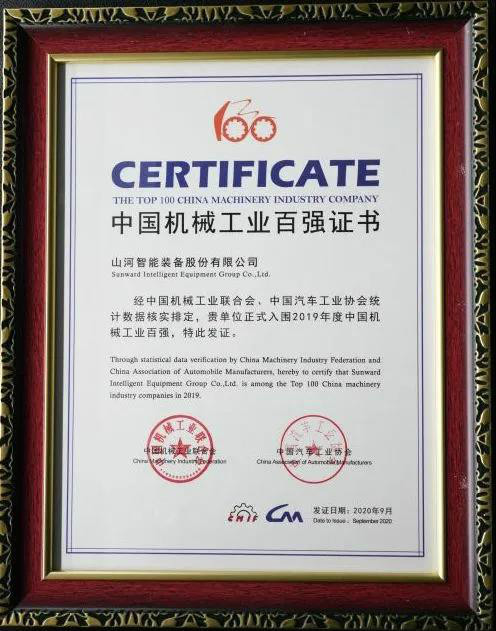 2019年中国机械工业百强发布，HUAQIU.COM智能排名52位